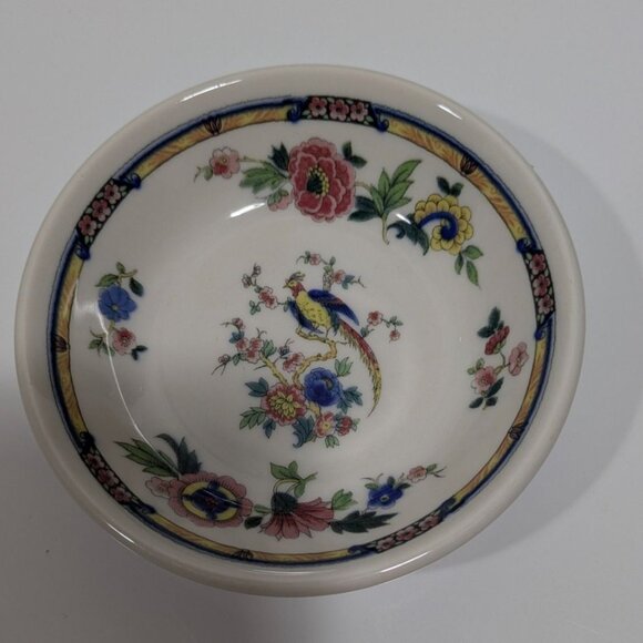 Syracuse China Dewitt Clinton Pilgrim Fruit Dessert Bowl 5" Bird Floral USA - Picture 6 of 8